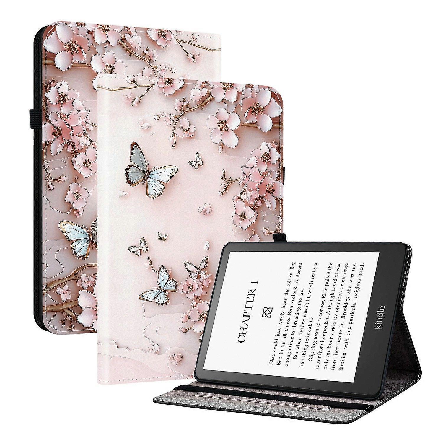 Pattern Printed Stand Case For Amazon Kindle Paperwhite (2024), Card Slots PU Leather Cover