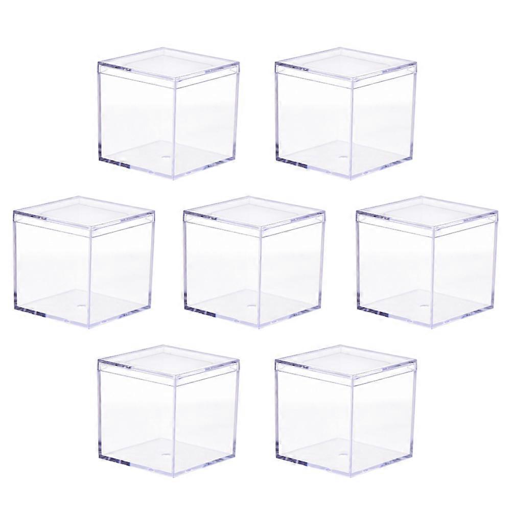 Transparent Jewelry Case Acrylic Packaging Box for Storage 9Pcs Set