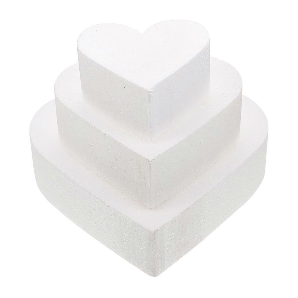 White Foam Cake Models for Decorating Practice 3Pcs Set