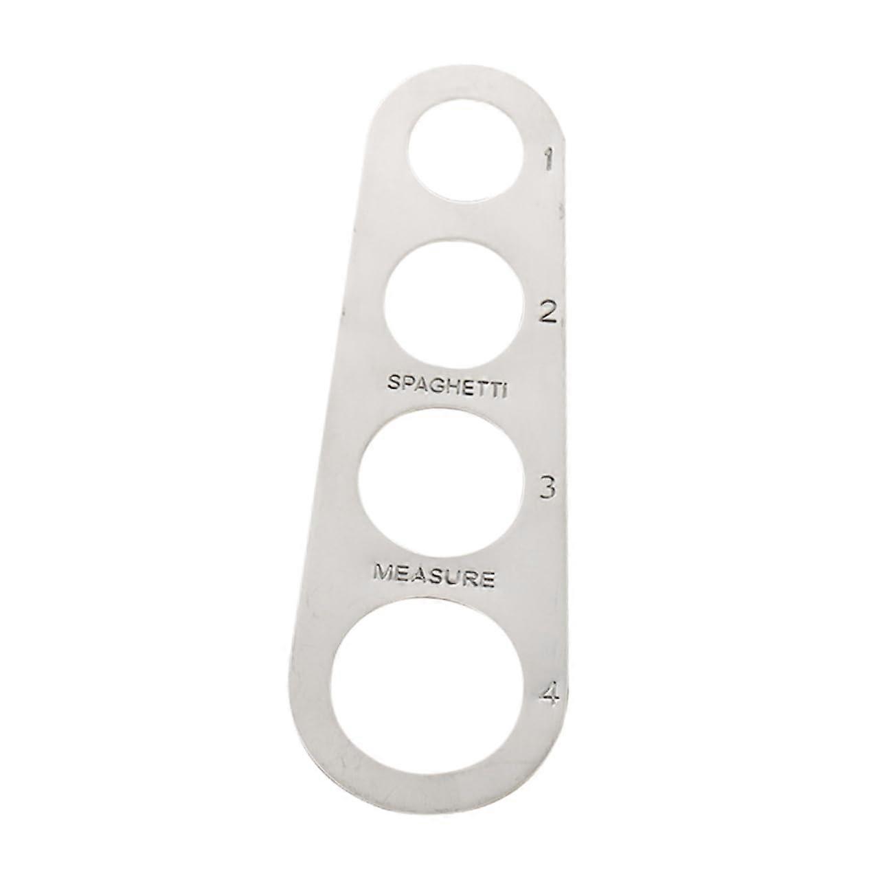 Stainless Steel Pasta Measuring Tool with 4 Holes for Accurate Spaghetti Portion Control Kitchen Use