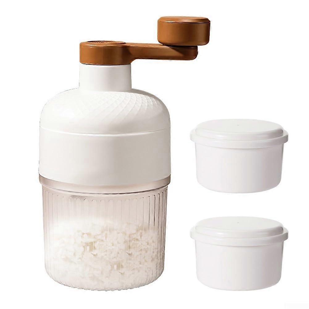 Manual Ice Crusher and Shaved Ice Maker with Ice Cube Trays for Cool Summer Drinks