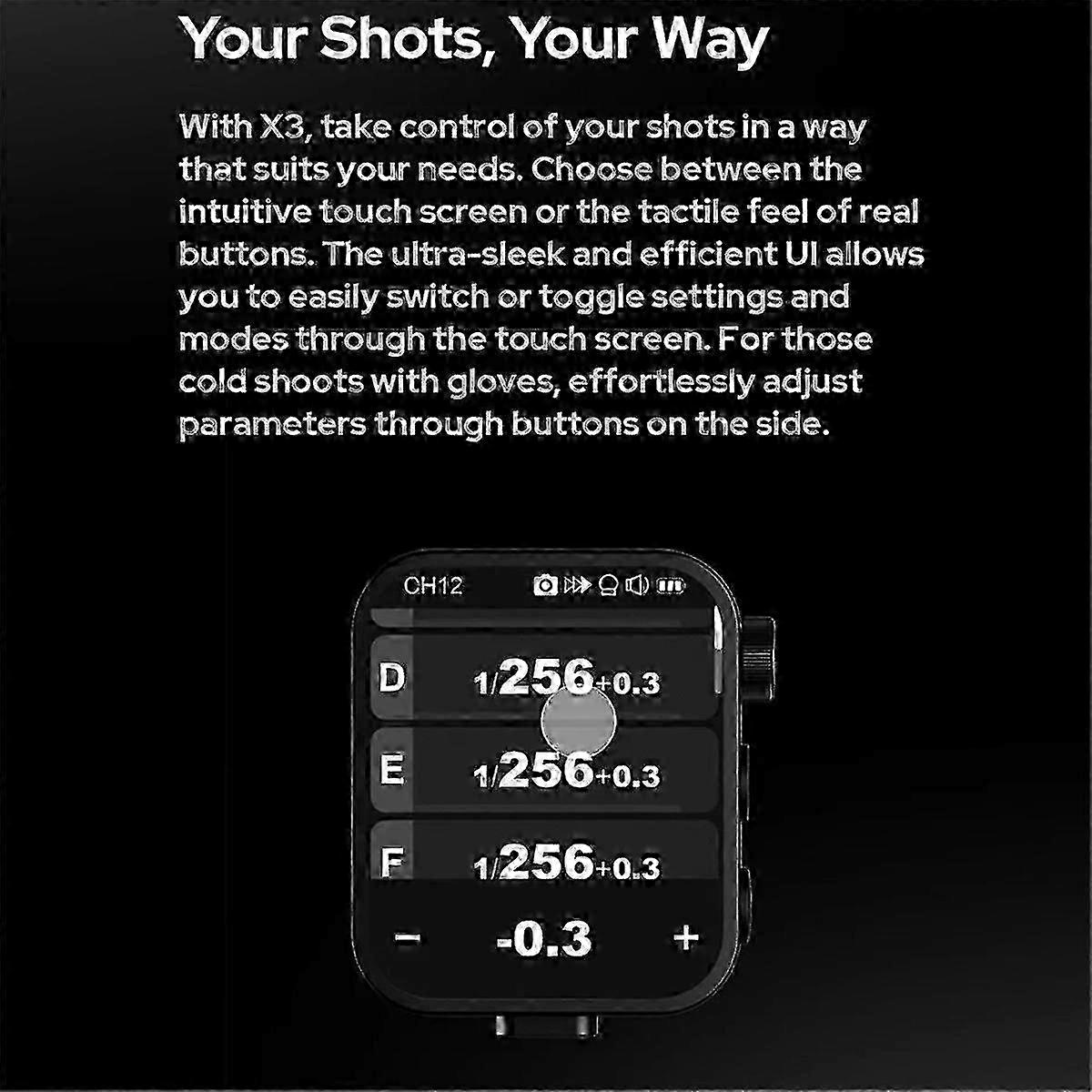 For X3 Flash Trigger Wireless Flashes Trigger Ttl 2.4ghz Oled Touchscreen Transmitter For / Camera 26-27s