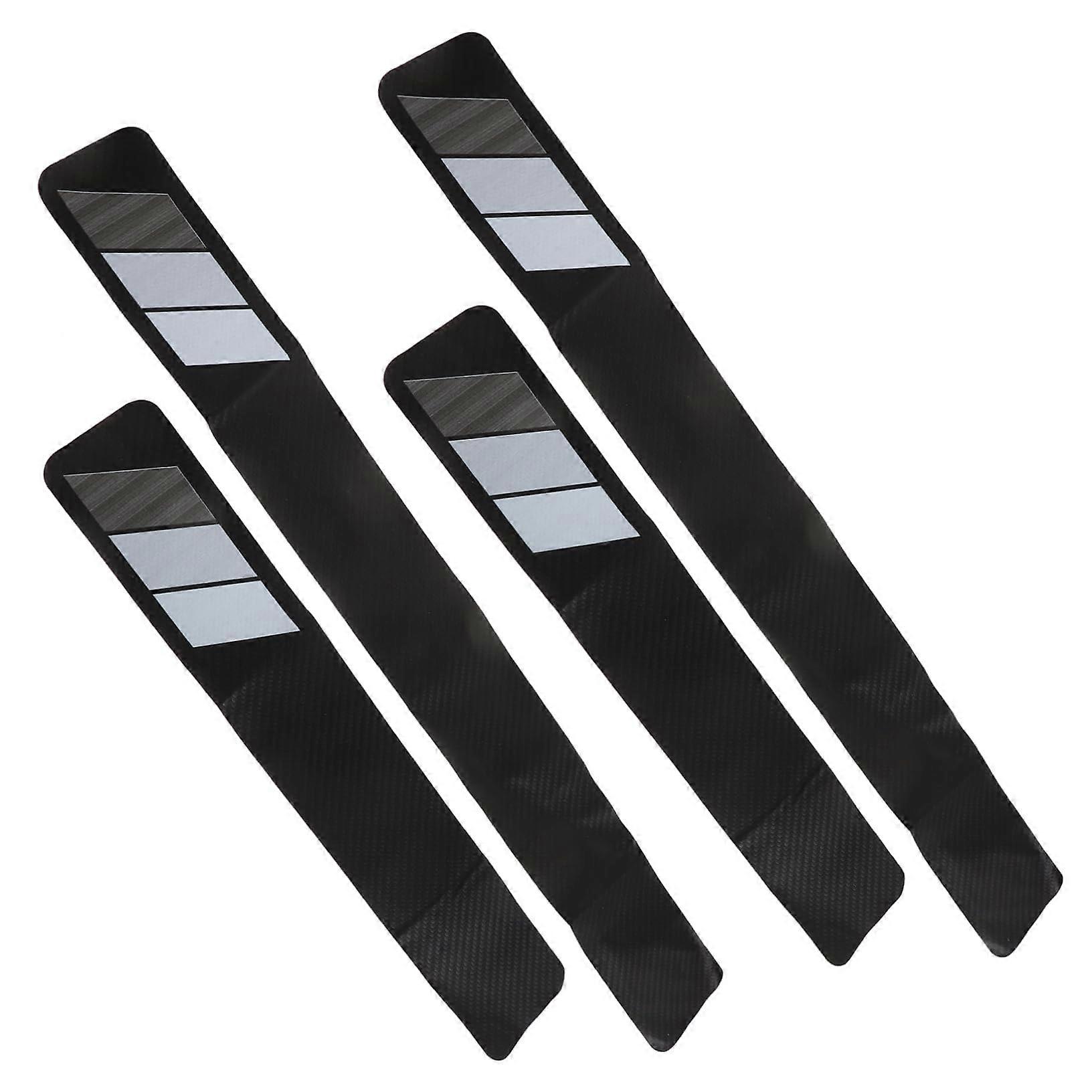 4Pcs Car Door Sill Protector Strips Scratch Resistant Universal Fit Durable Leather Edge Guards