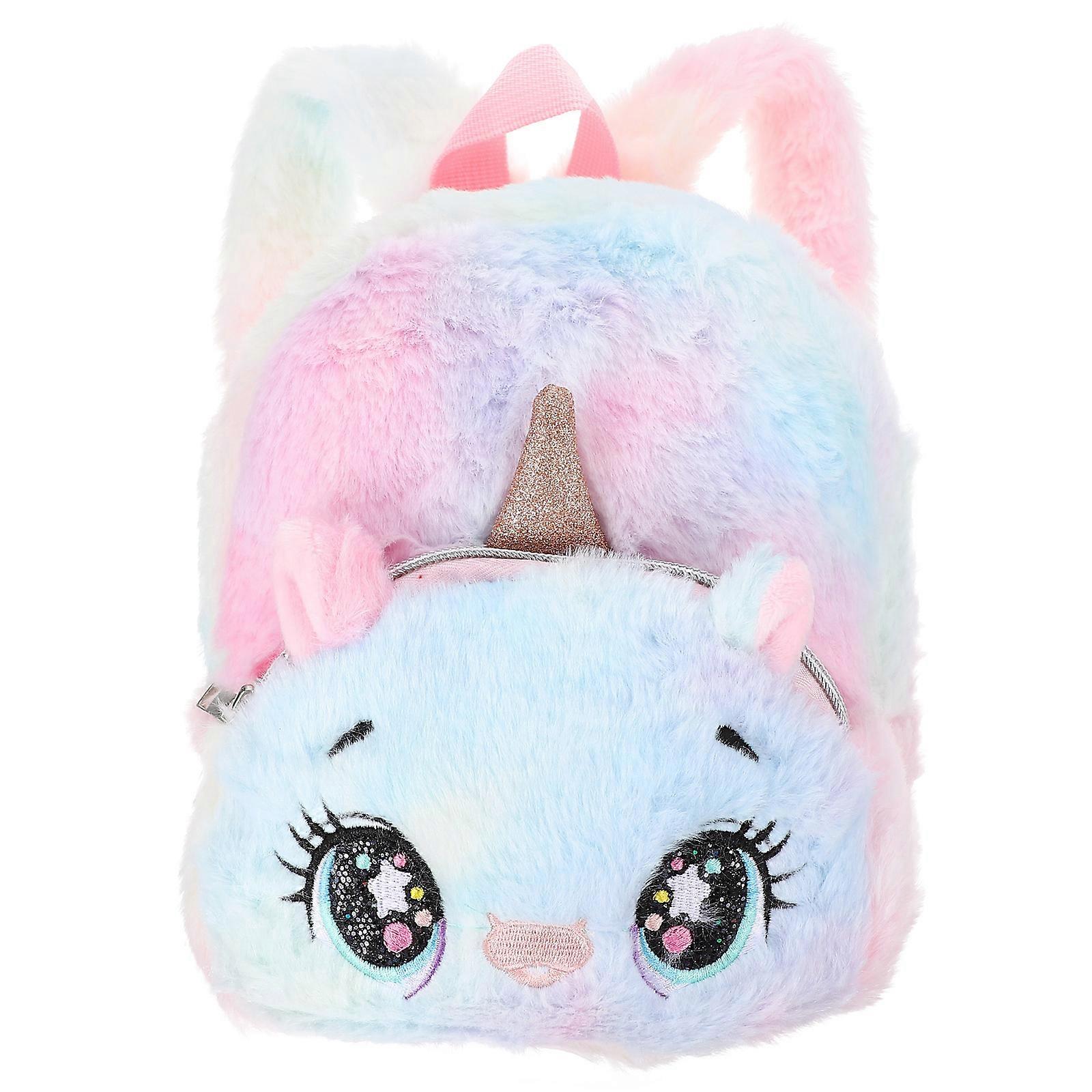 Unicorn Backpack for Storage Featuring Multi-Functional Plush Shoulder Bag