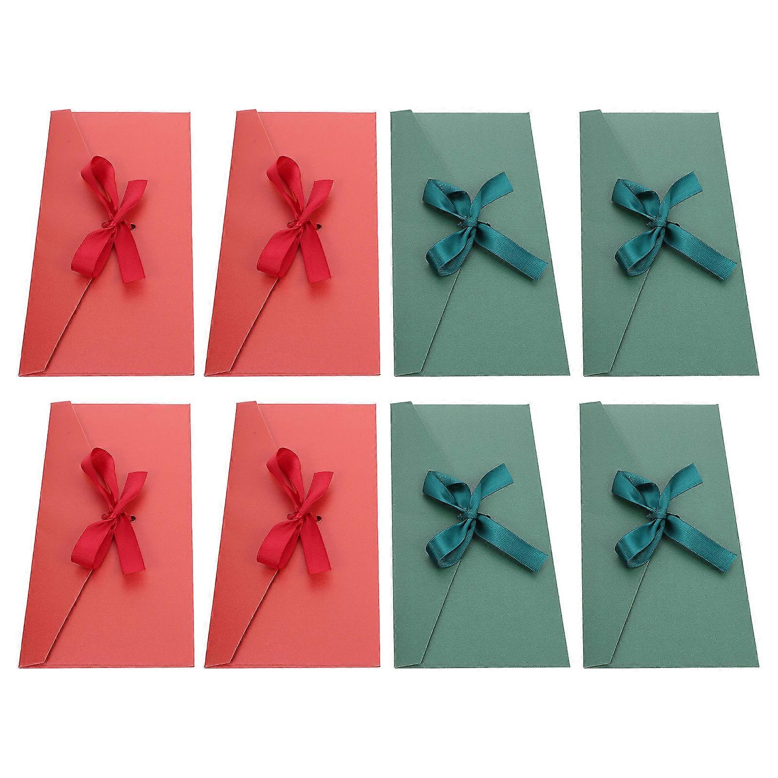 Invitation Cards Envelope Writing Envelop for Writing Use 8Pcs Bow-Knot Design