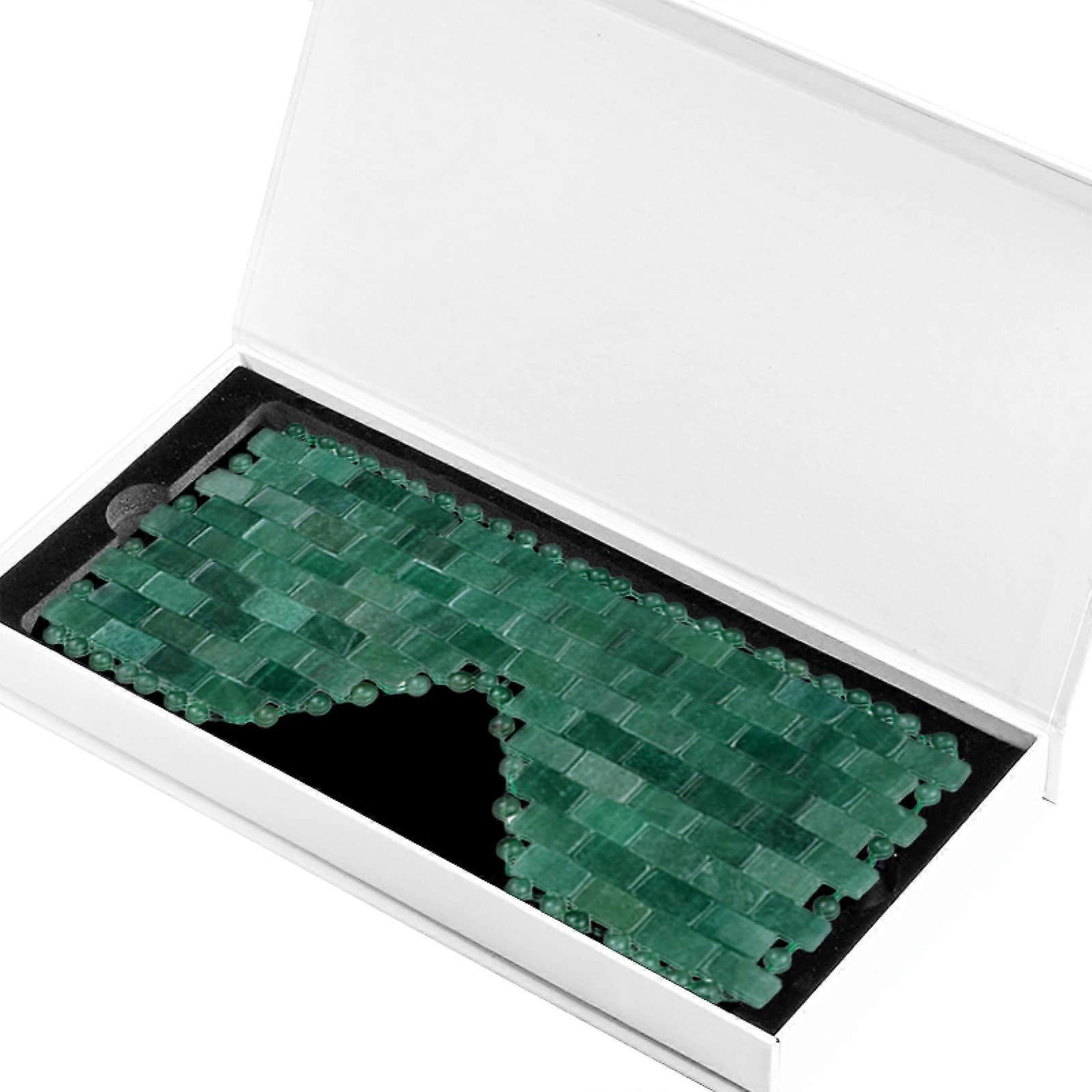 Jade Eye Mask for Hot and Cold Therapy, Cooling and Warming with Storage Bag