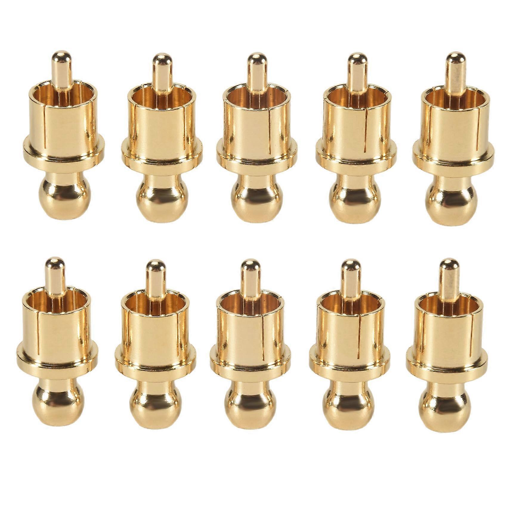 10Pcs Gold Plated RCA Plug Cap Short-Circuit Socket, Phono Connector RCA Shielding Jack Socket Protect Cover Caps