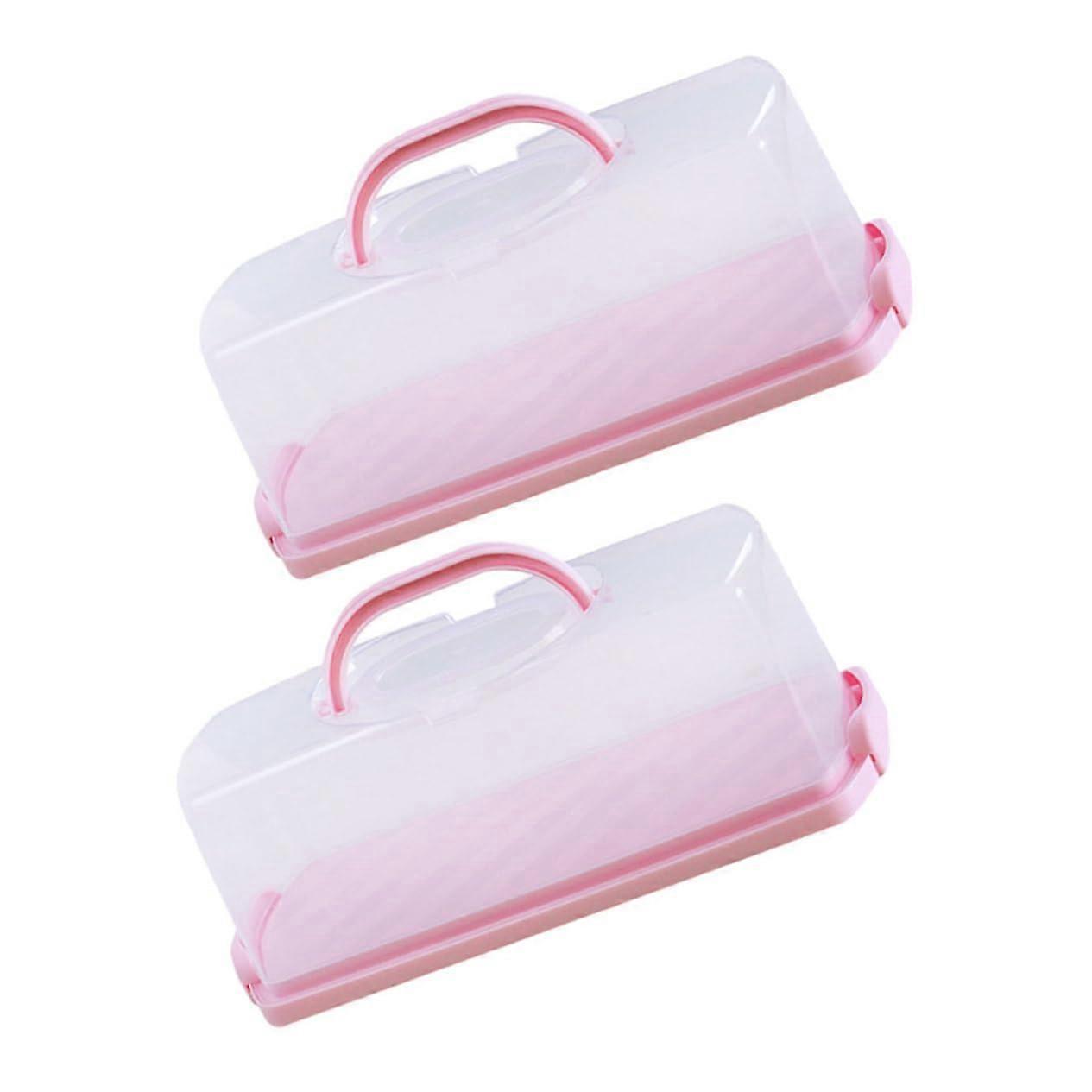 Airtight Bread Storage Container Set with Lid, Keeps Bread Fresh, Transparent Loaf and Cake Holder