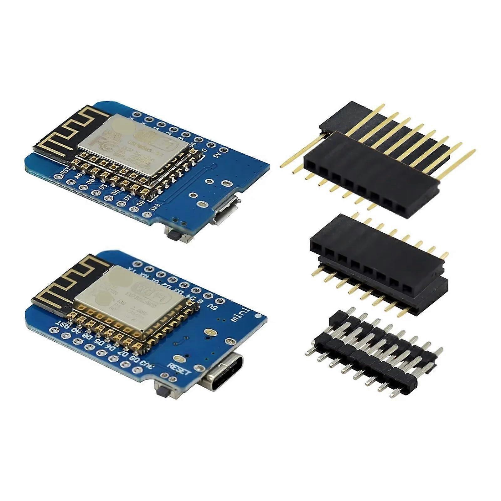 NodeMCU ESP8266 ESP12F WiFi Development Board USB TypeC Lua IoT 3.3V with Pins 2pcs