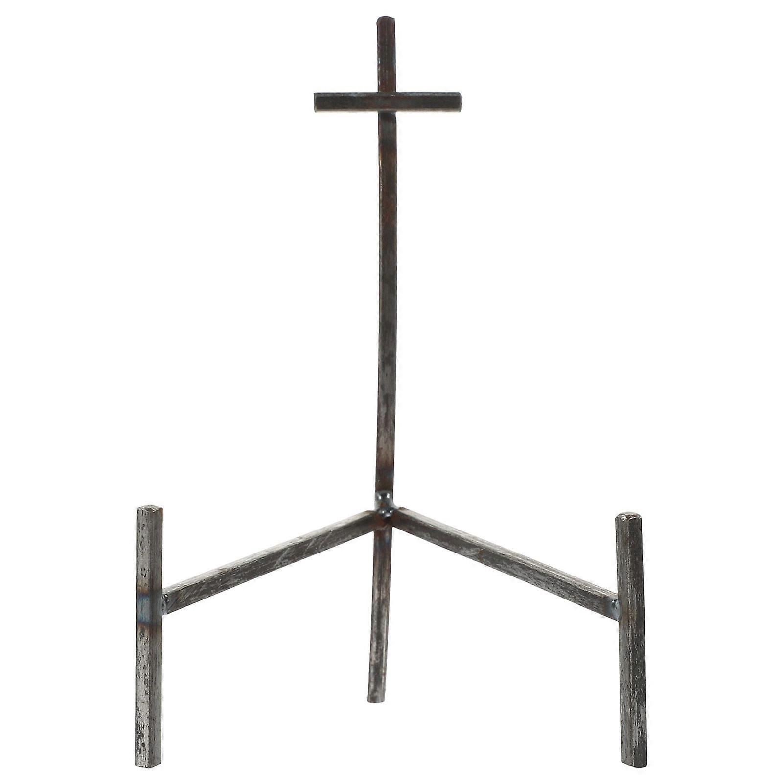 Multifunctional Iron Rack Dish Storage Stand Easel Stand Tabletop Picture Frame Stand Display Holder