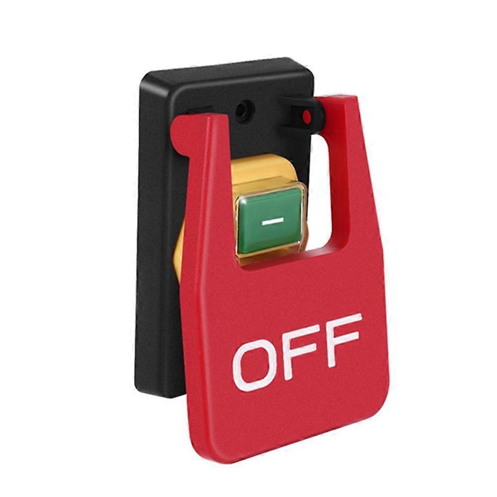 Off on Red Cover Emergency Stop Push Button Switch 250V16APower-Off/Undervoltage Protection Electromagnetic Start Switch
