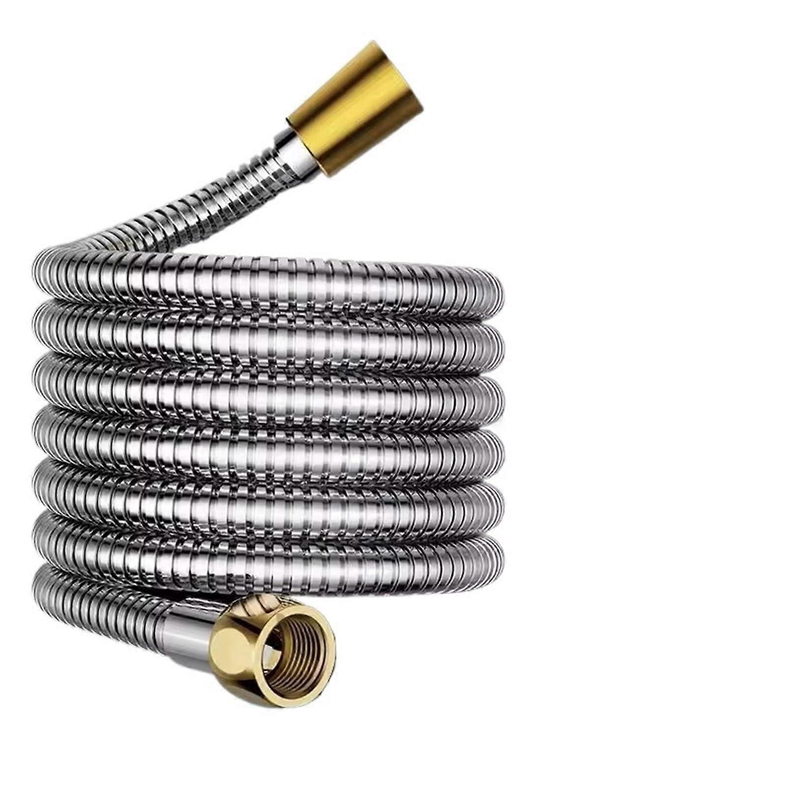 Shower Hose Rustproof Stainless Steel with Brass Nuts Flexible  Flow Handheld Shower Head