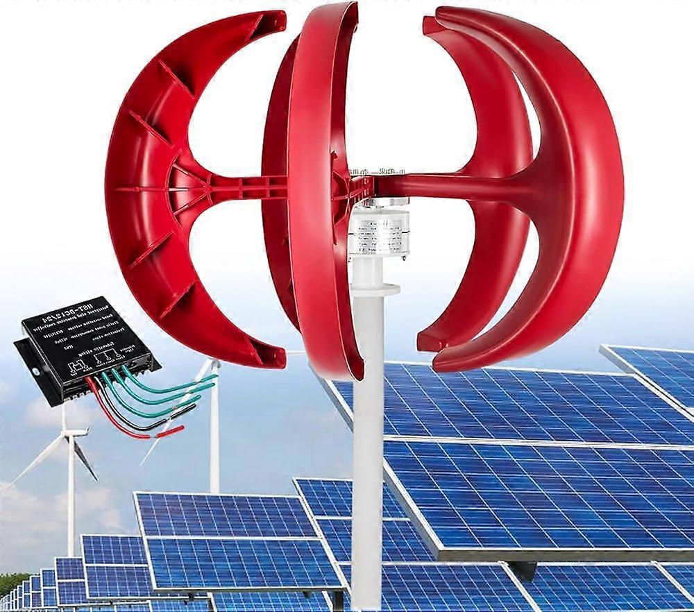 Vertical Wind Turbine Generator 10000W 12V 5 Blade Kit with Controller for OffGrid Home Use