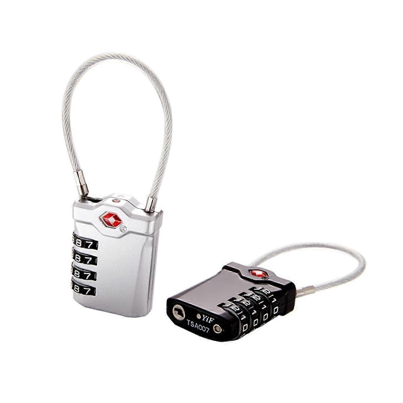 2pcs TSA Luggage Lock with Red Indicator, Lightweight Travel Combination Padlock for Suitcase