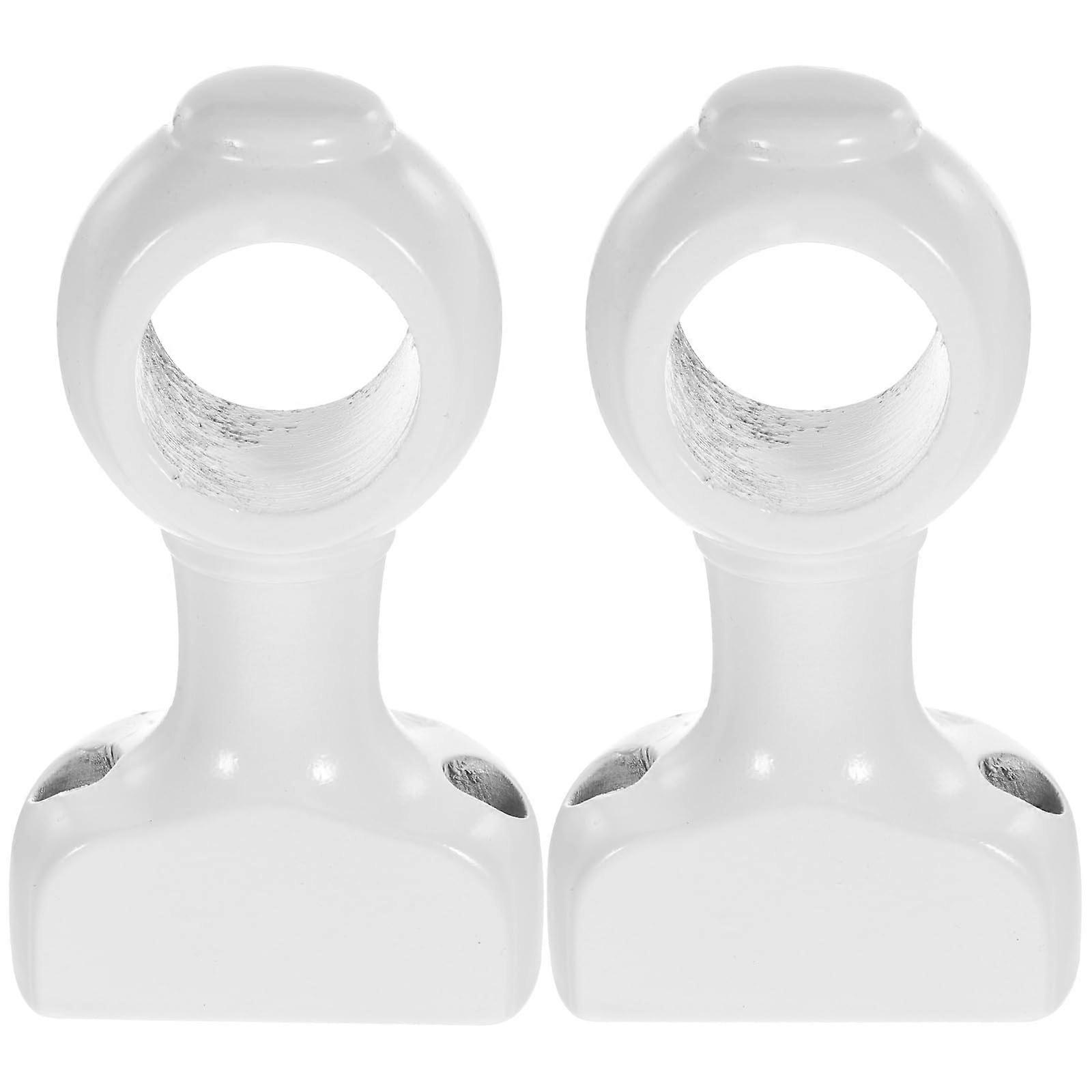 2pcs Wall Mounted Curtain Rod Brackets and Drapery Hooks for Secure Rod Support and Easy Installation