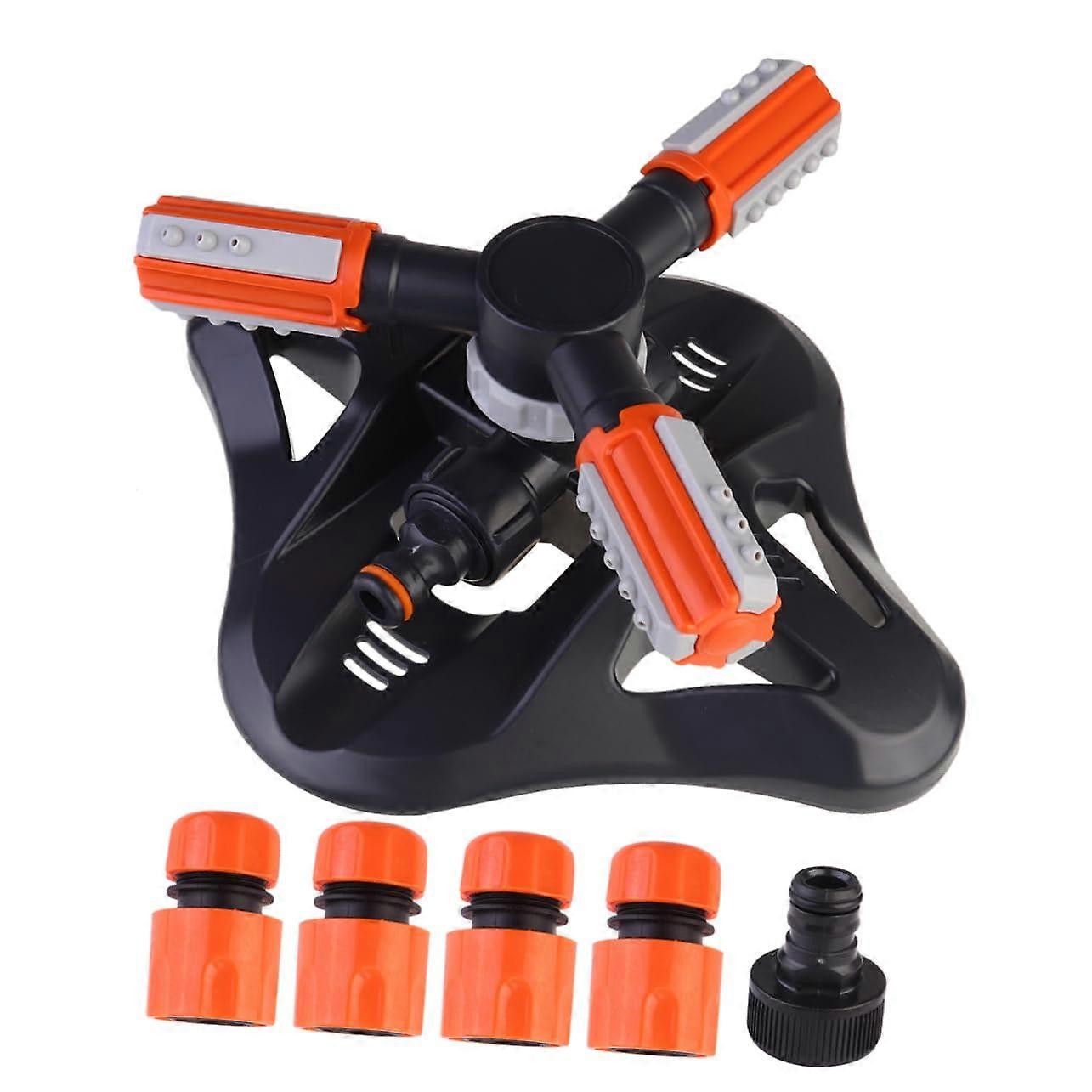 6 Pack Garden Irrigation Sprinkler Set with Adjustable Rotating Water Sprayers for Uniform Coverage