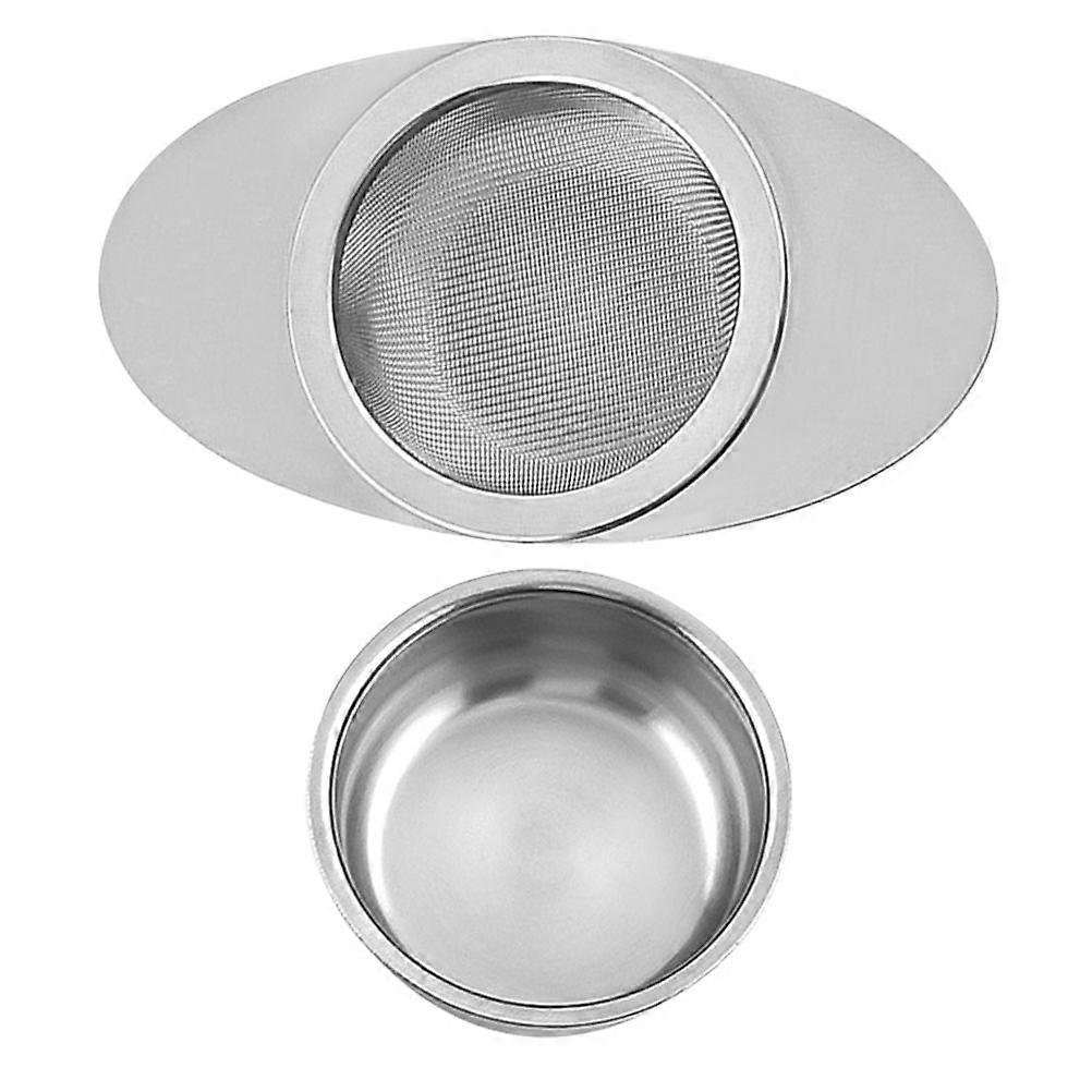 Double Handles Tea Filter Mesh Strainer for Coffee Infusing Silver