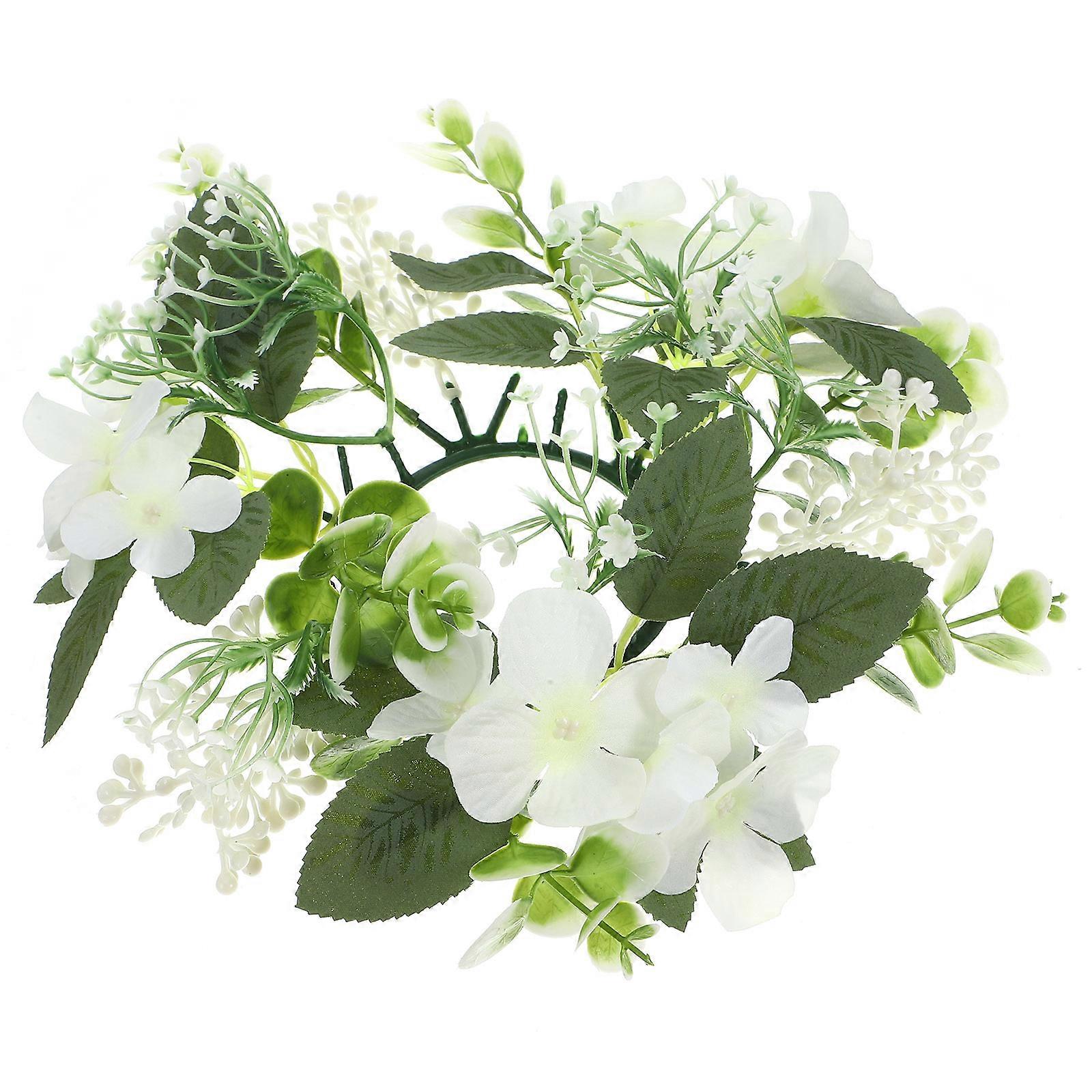 Artificial Candle Ring White Candle Ring for Garden Decor