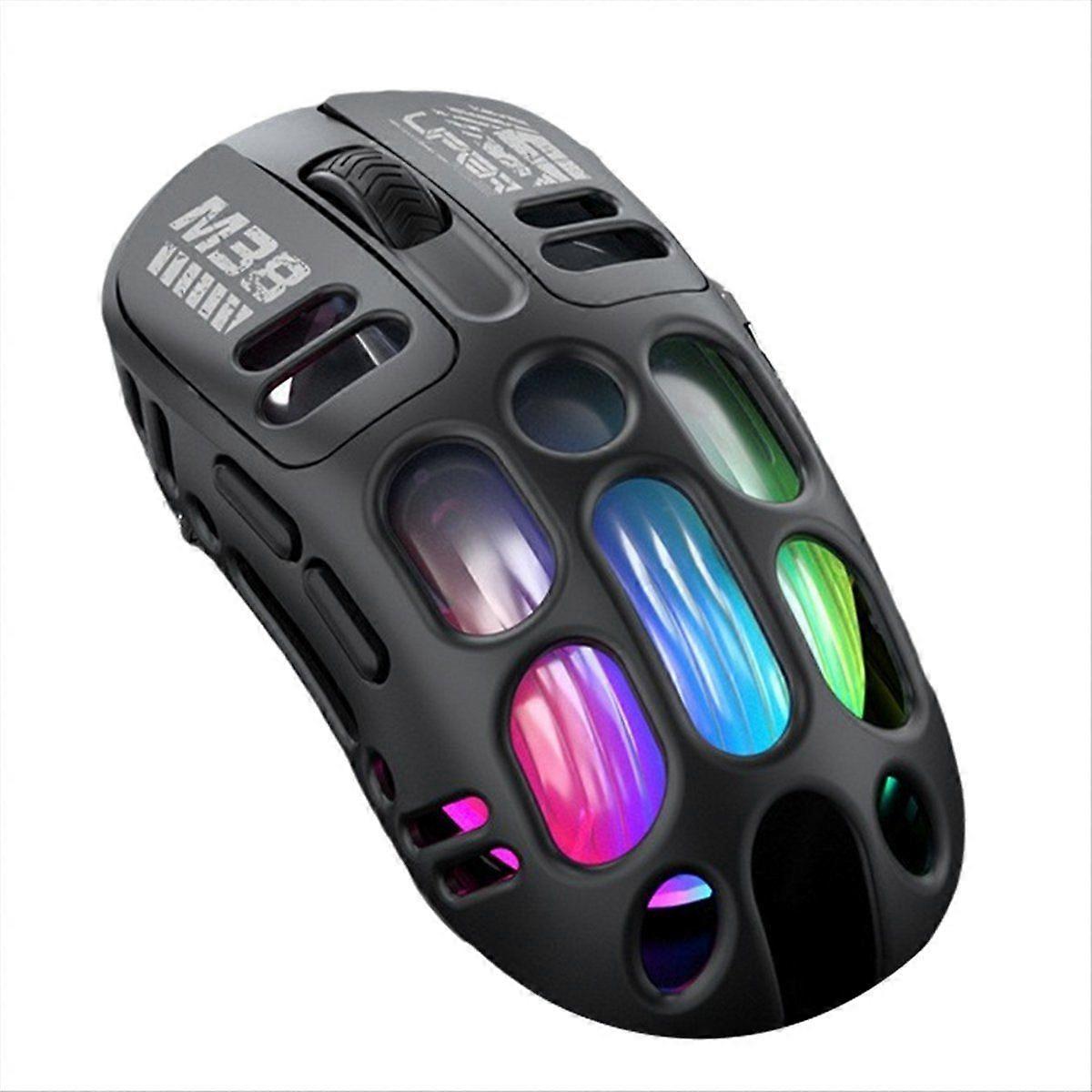 Hollow Wireless Bluetooth Gaming Mouse Dual Mode Back Light Black