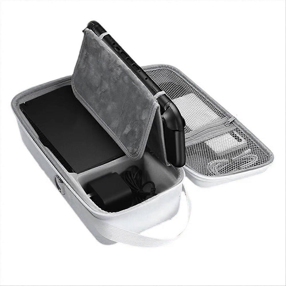 Hard Carrying Case for 2 Game Console Stand White