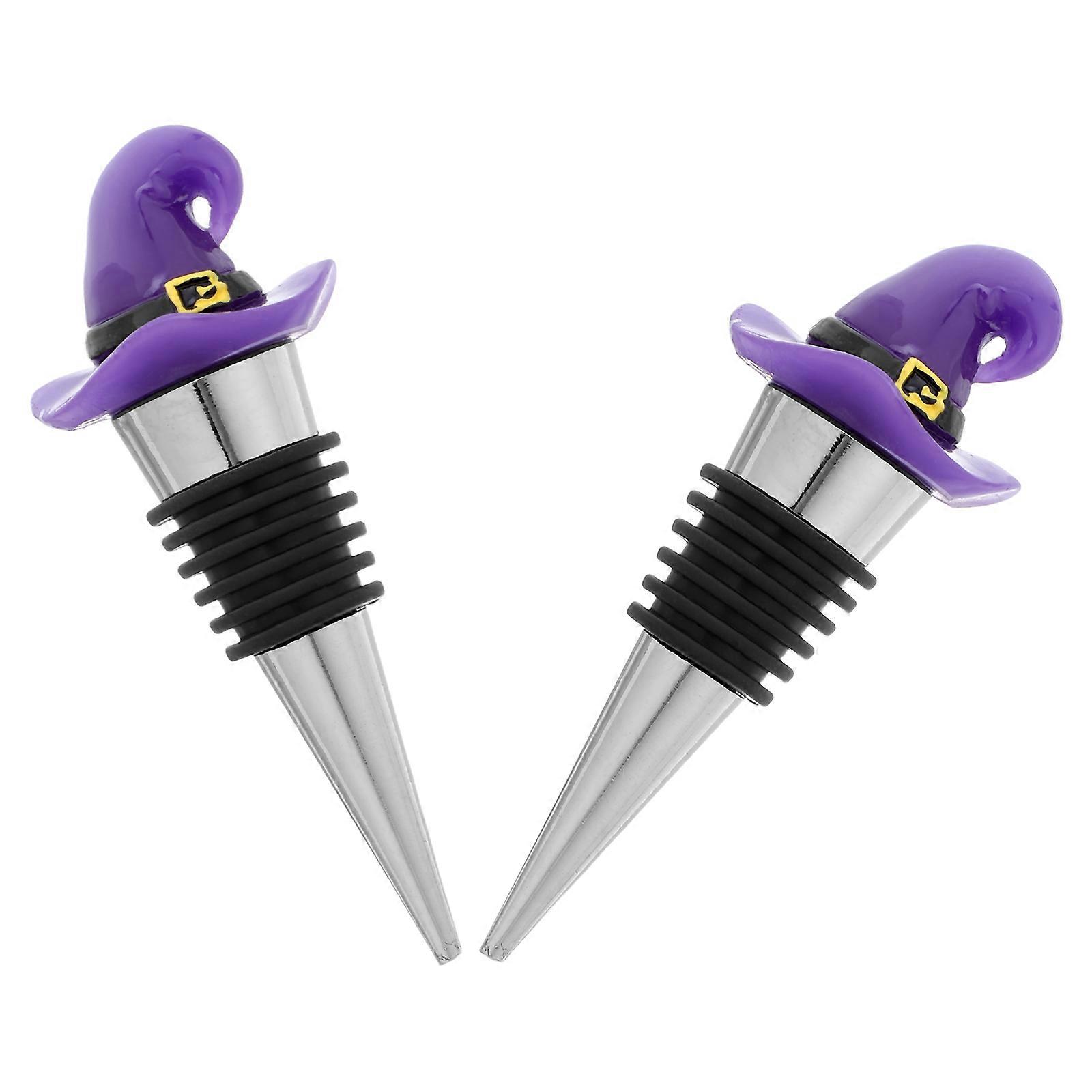 Reusable Witch Hat Stoppers 2Pcs Airtight Plugs for Festive Use