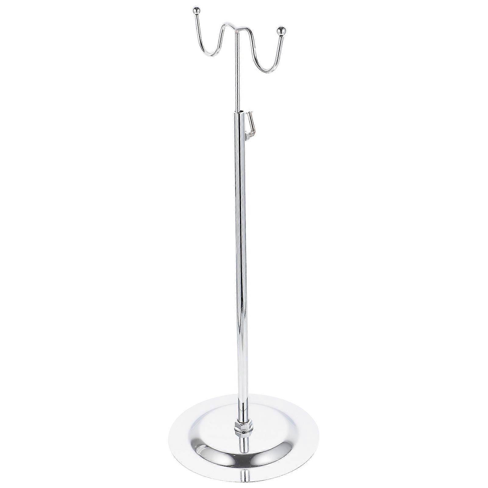 Handbag Display Stand Bag Display Rack for Shop 2Pcs Dual-Hook Silver