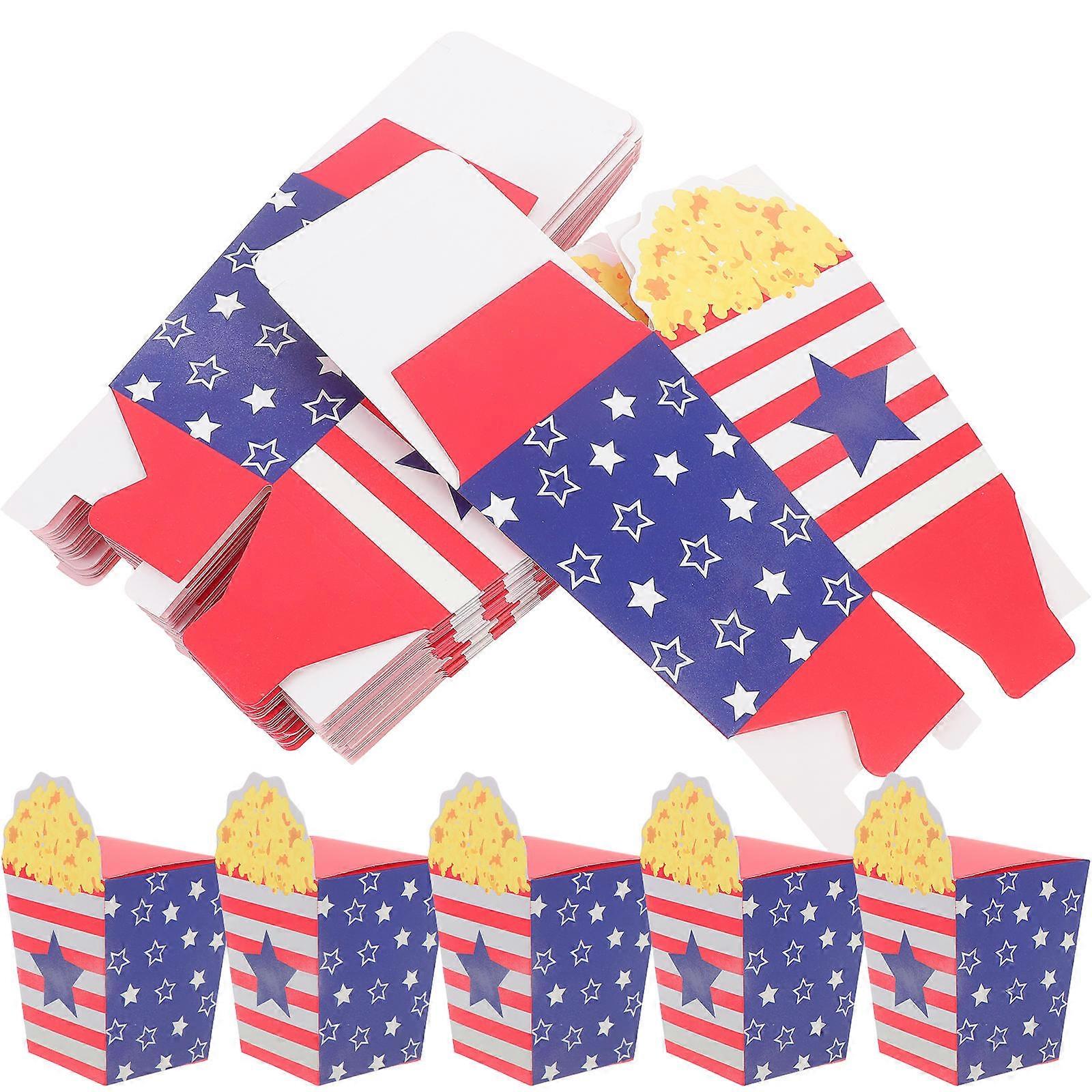 Party Popcorn Boxes Paper for Packaging 30Pcs Usa Independence Day
