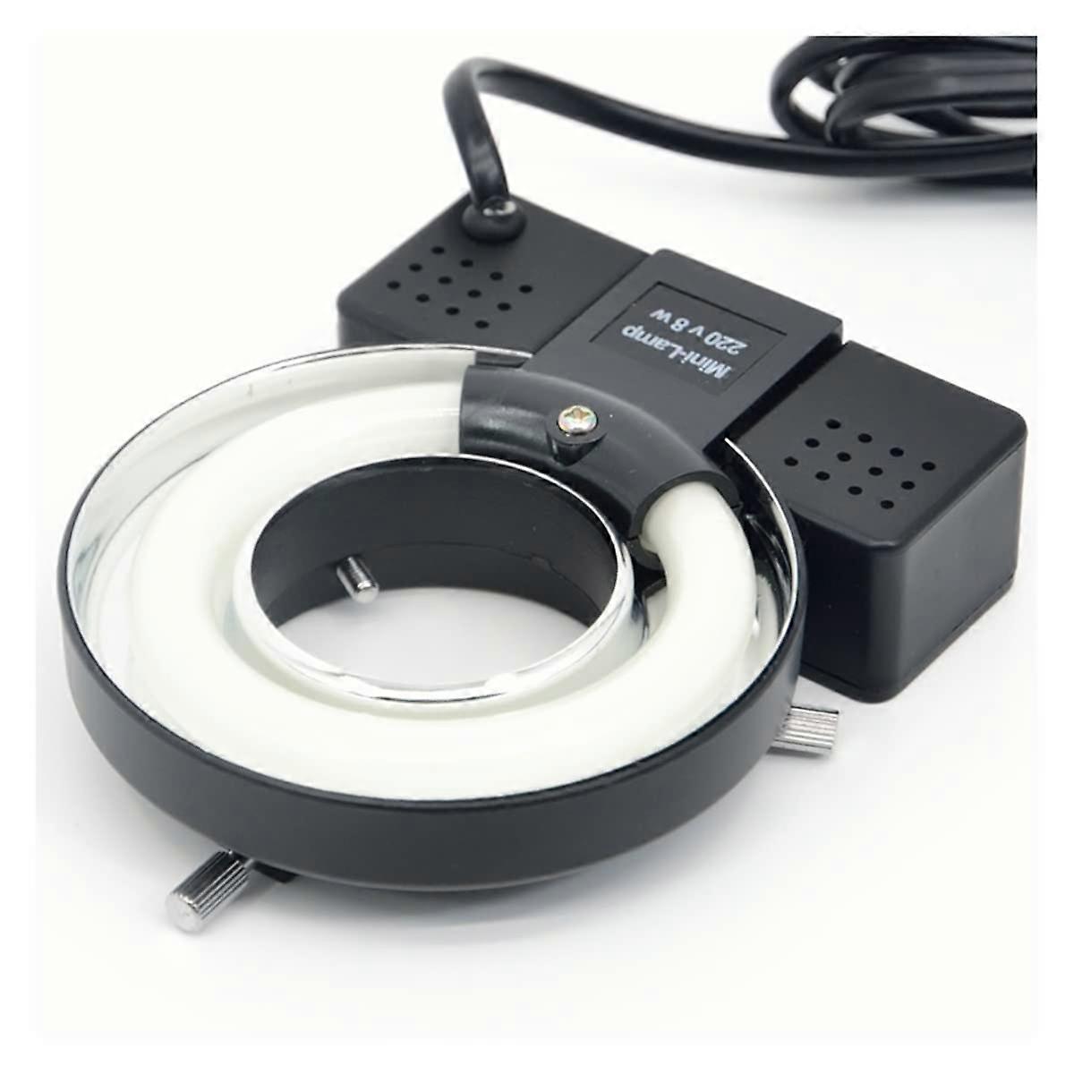 Microscope Ring Light 8W Circular Fluorescent Black Finish for Professional Lab Use