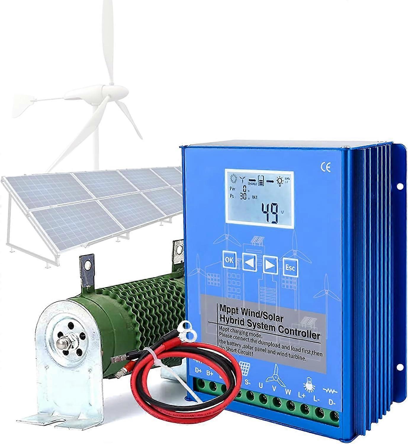 MPPT Wind Solar Hybrid Controller 24V 1000W with Intelligent Control and Efficient LowWind Charging