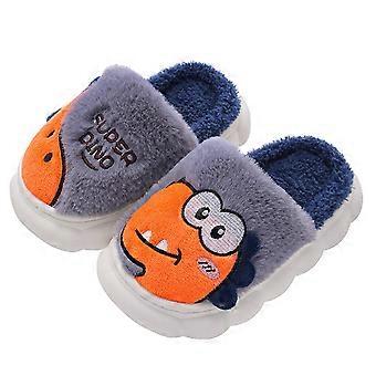 Pantoufles dinosaures pour filles et garçons, pointures 3 à 5, en mousse à mémoire de forme, chaudes et confortables pour l'intérieur, convenant aux enfants de 9 à 9 ans et demi.