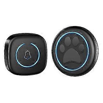 Timbre inalámbrico adecuado para gatos y perros Alcance de 300 m 60 canciones Alto volumen Impermeable Timbre de entrenamiento para el hogar inteligente Enchufe de EE. UU.