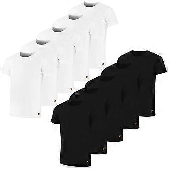Lyle & Scott Heren 2026 Basic Katoen Ademend Lichtgewicht T-shirt 5-pack