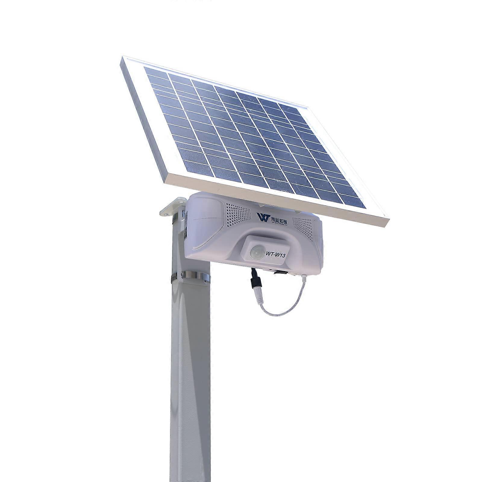 Solar Powered Outdoor Alarm with Motion Sensor Security Siren, Weatherproof, Replaceable Horn