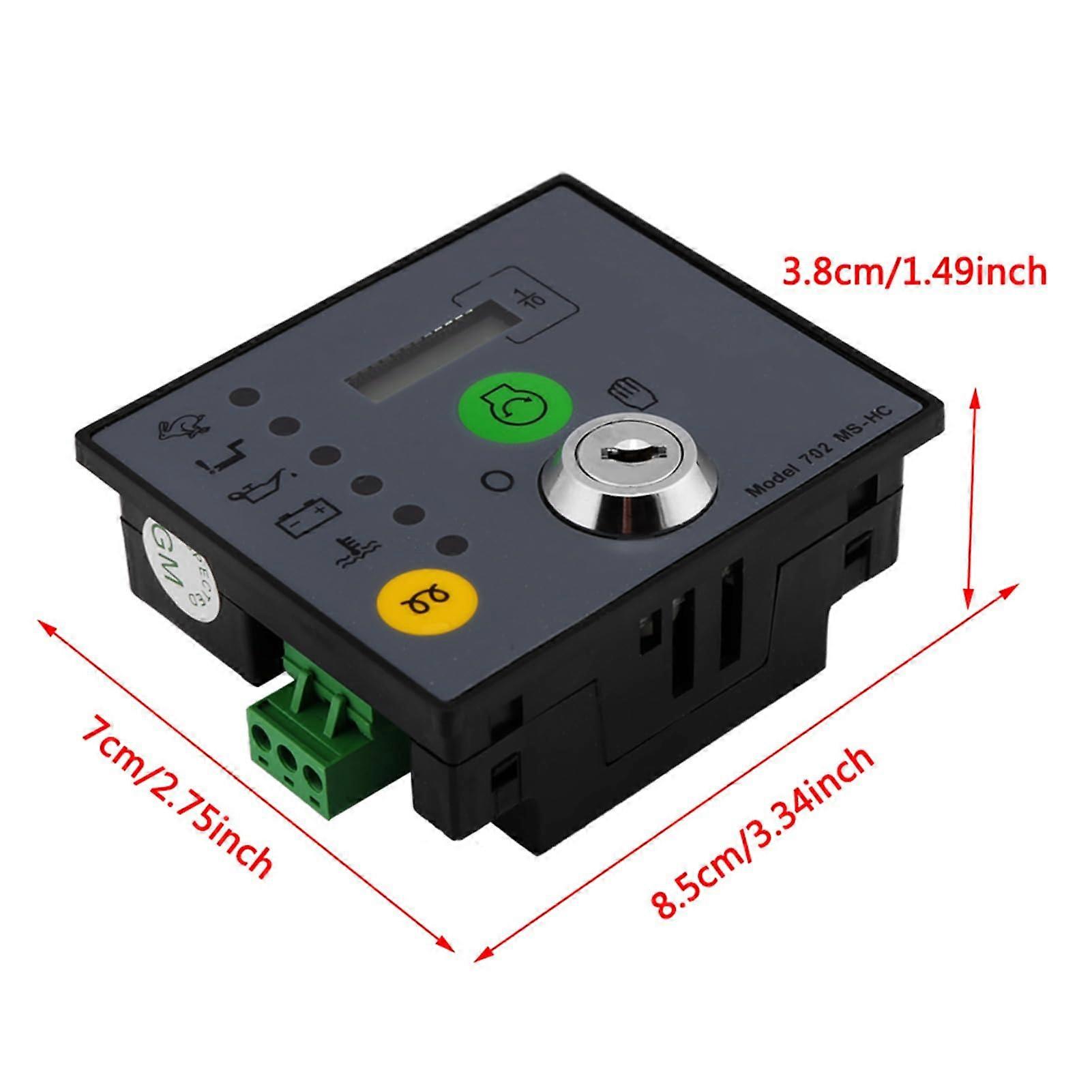 Generator Controller 702 MSHC Electronic Control Panel with Manual Start and Keyed Secure Function