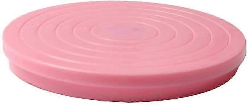 Pink Rotating Plastic Cake Stand