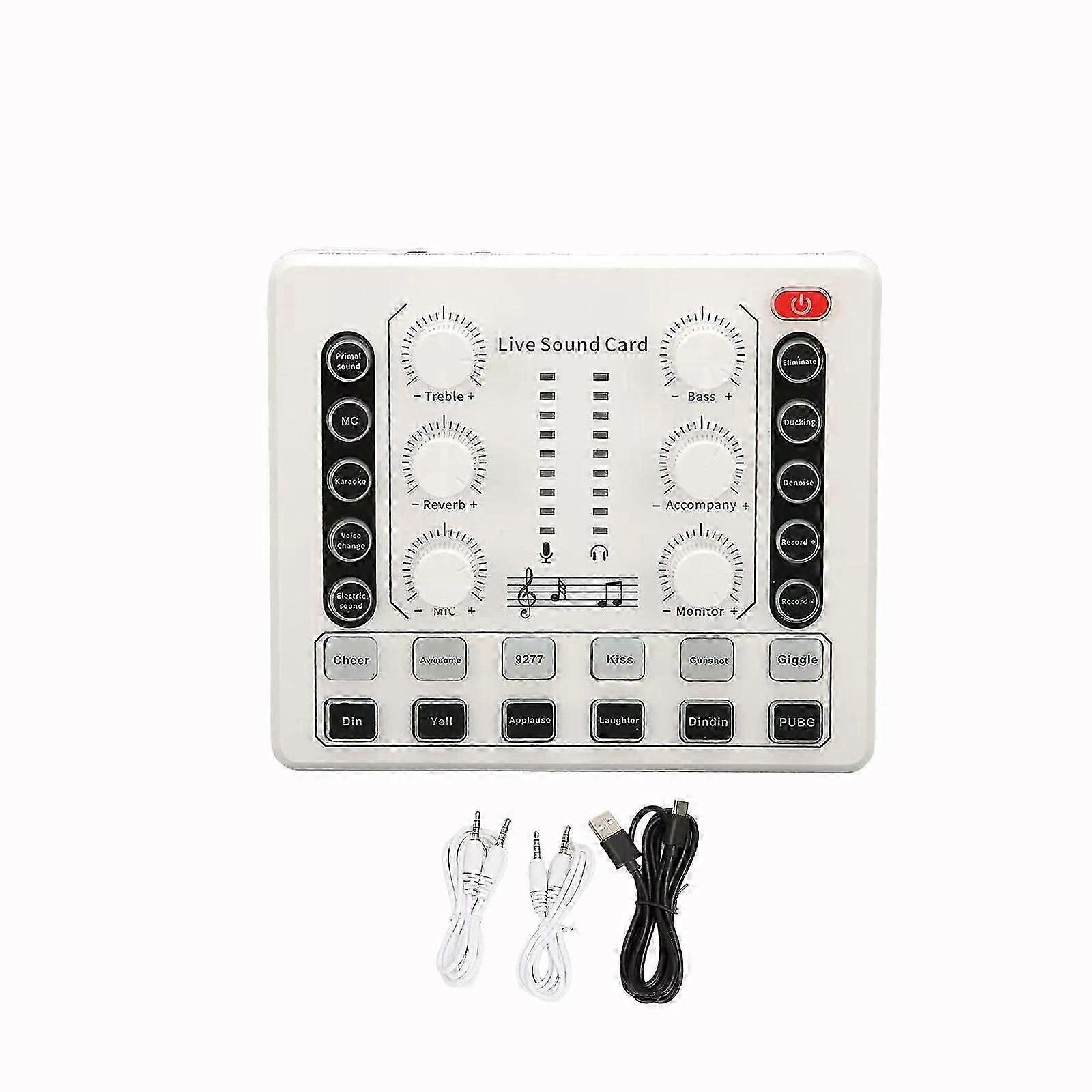 M8 Sound Card Live Streaming Interface External USB Live Broadcast Microphone