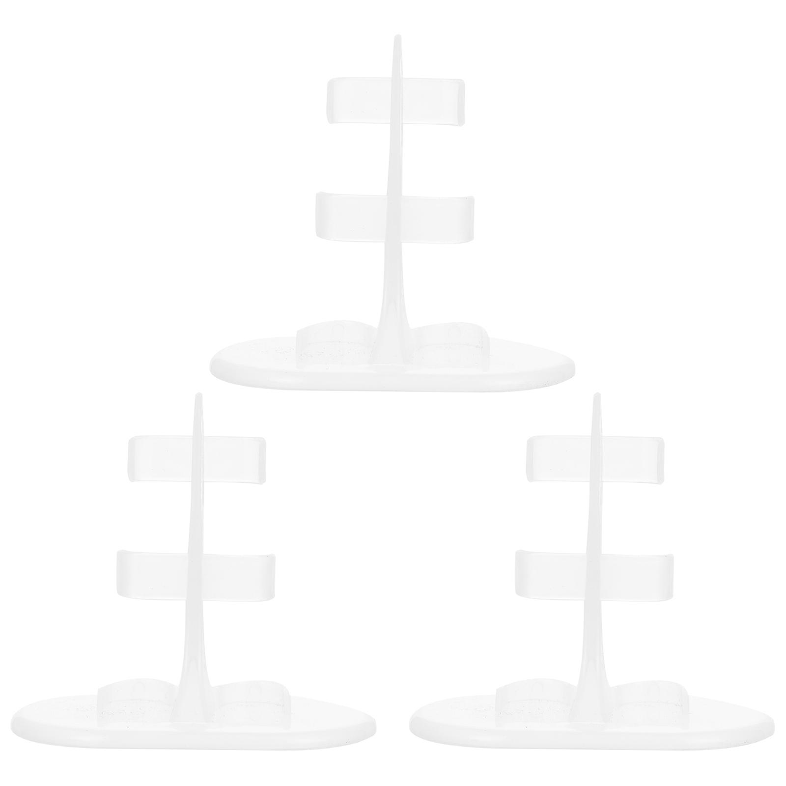 Doll Figures Stand Holders for Storage 3Pcs Transparent PP Brackets