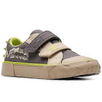 Clarks Foxing Stomp T Boys Infant Canvas Shoes