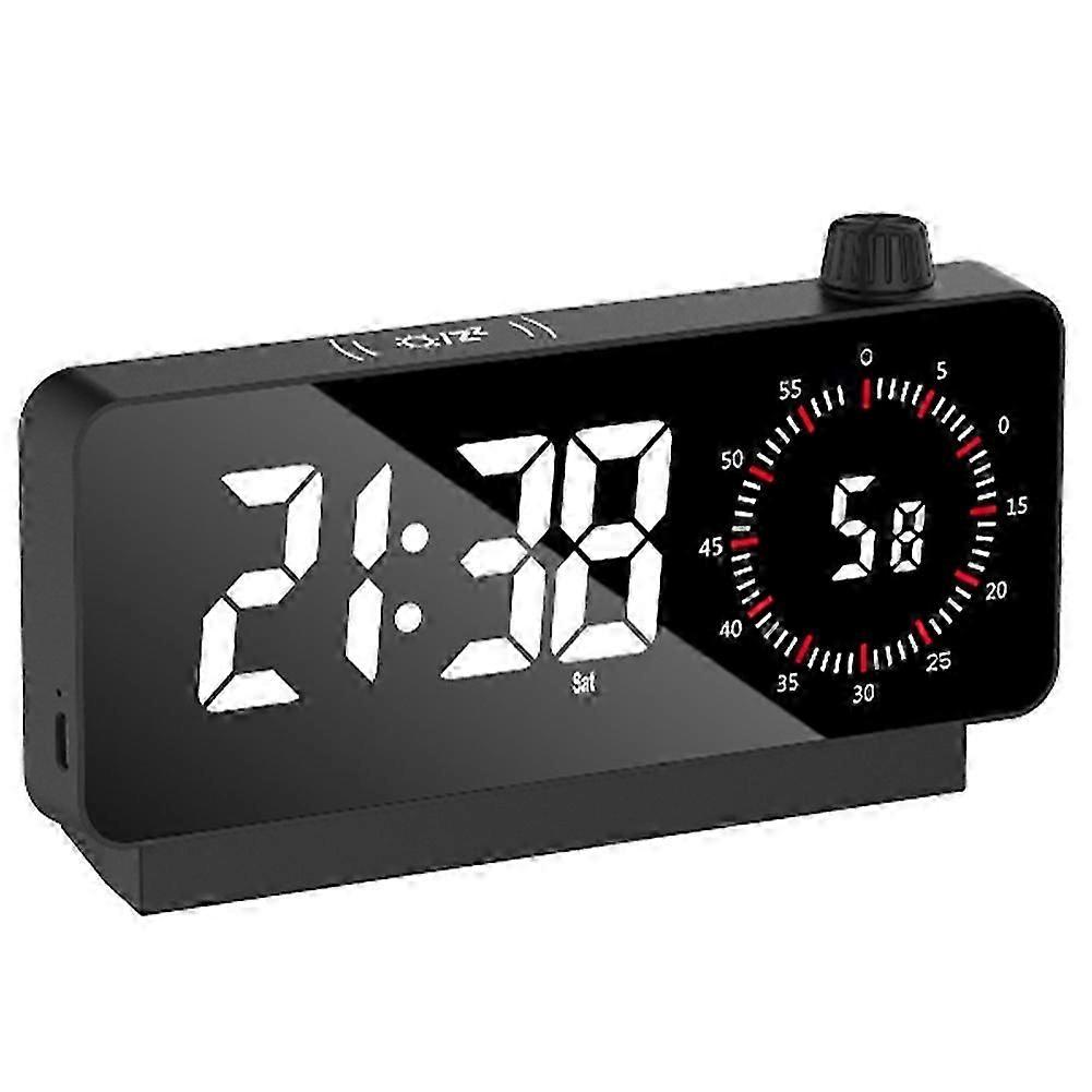 Digital Alarm Clock with Time-Meter Electronic Bedside Desk Clock with Temperature & Date Display