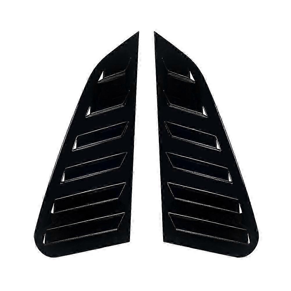 Car Rear Triangular Window Louvers Shutters compatible with Subaru Bright Black
