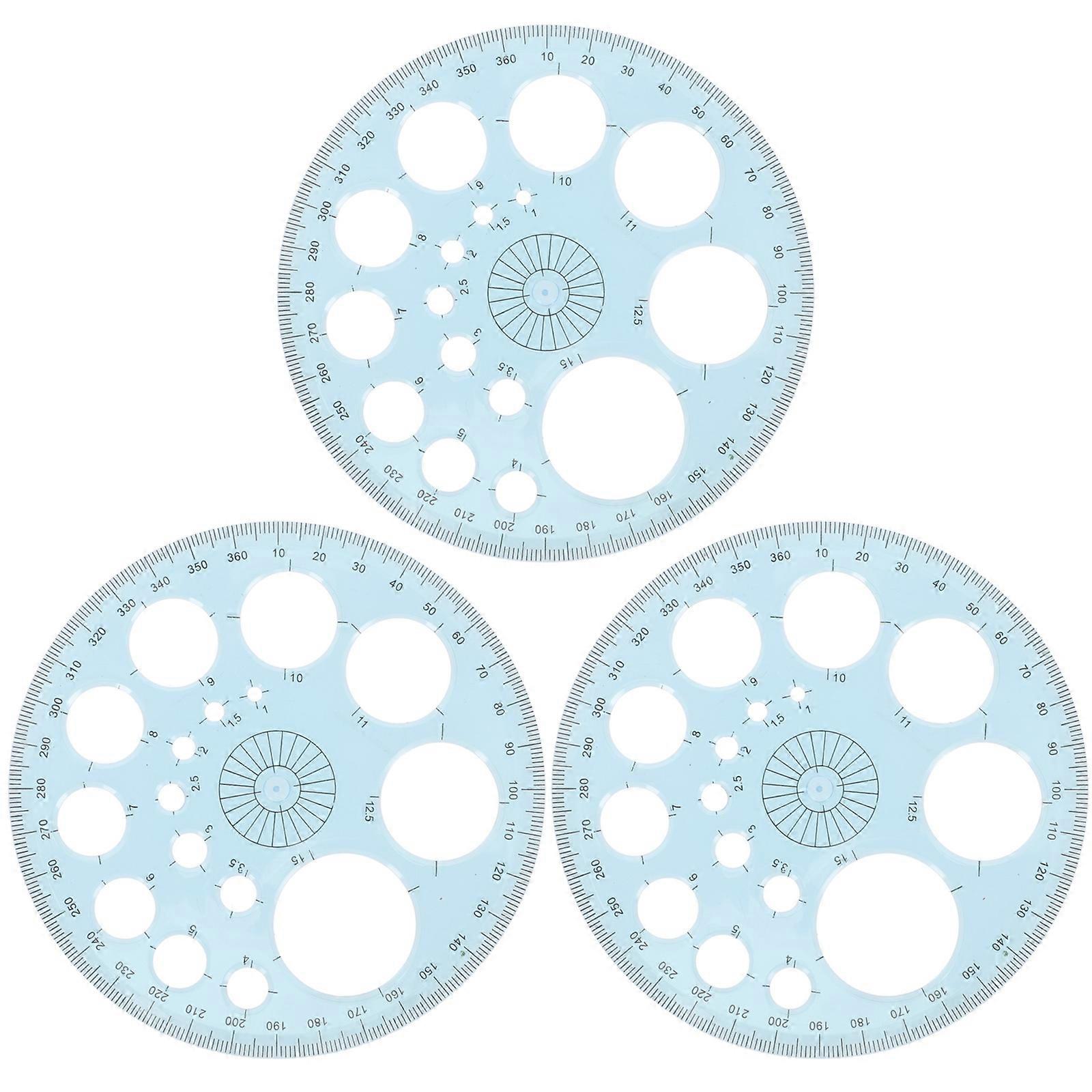 3pcs Geometry Protractors 360 Degree Protractor Swing Arm Angle Protractor