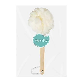 Healifty Bath Sponge Brush Long Handle Loofah Shower Bath Exfoliating Scrubber back Brush Pouf Mesh for Men Women