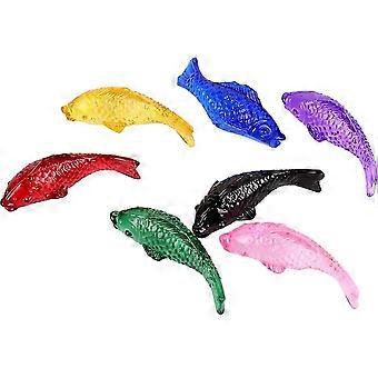Fish Tank Decor Glass Fish Statues for Aquarium Use 28Pcs Multicolor