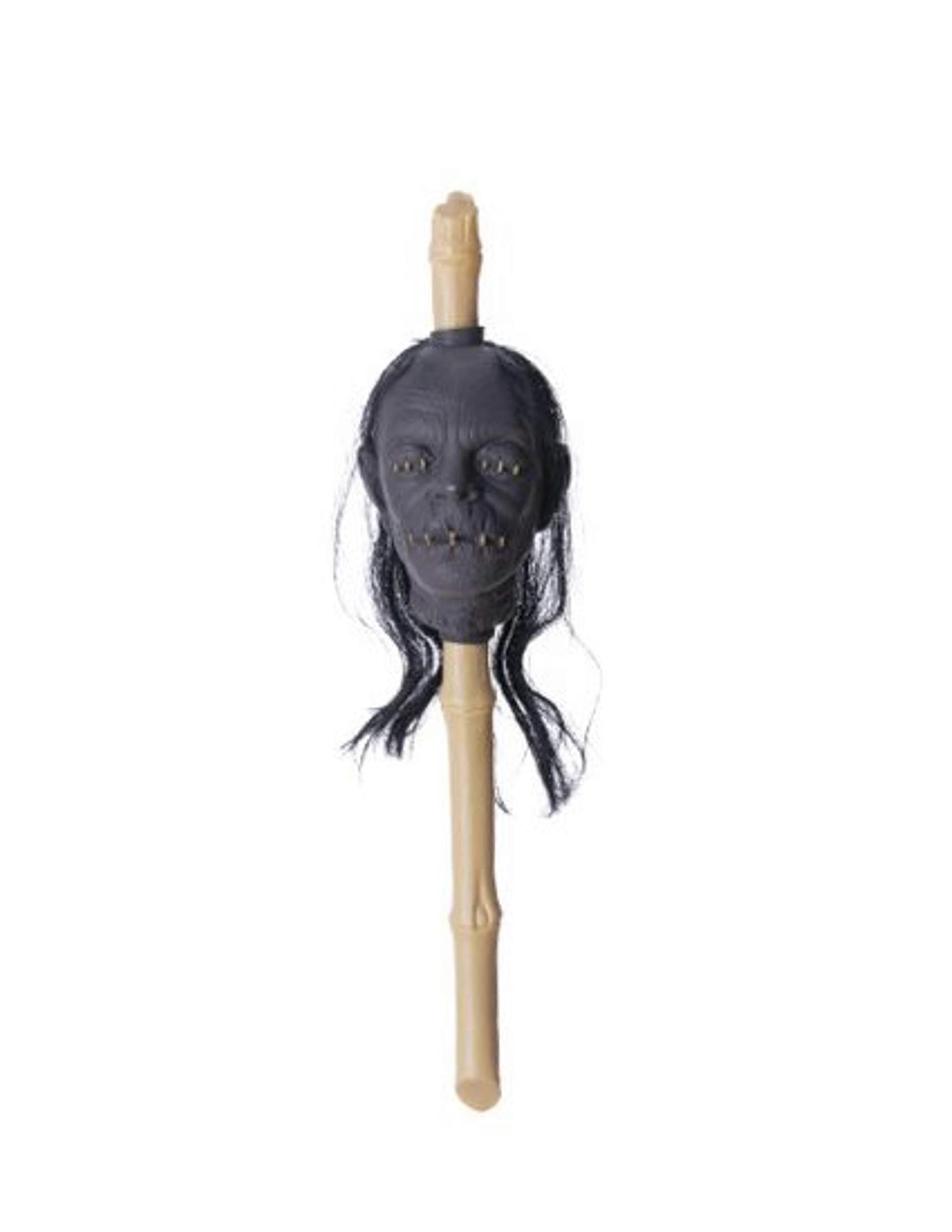Scepter with shrunken head, 50 x 13 x 13 cm
