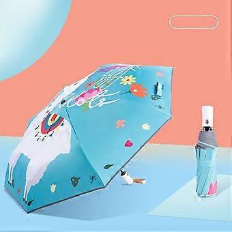 Children's Automatic Pocket Umbrella with Reflective, UV Protection, Auto Open Close, 8-Rib Stainless Steel Frame, Water Repellent
