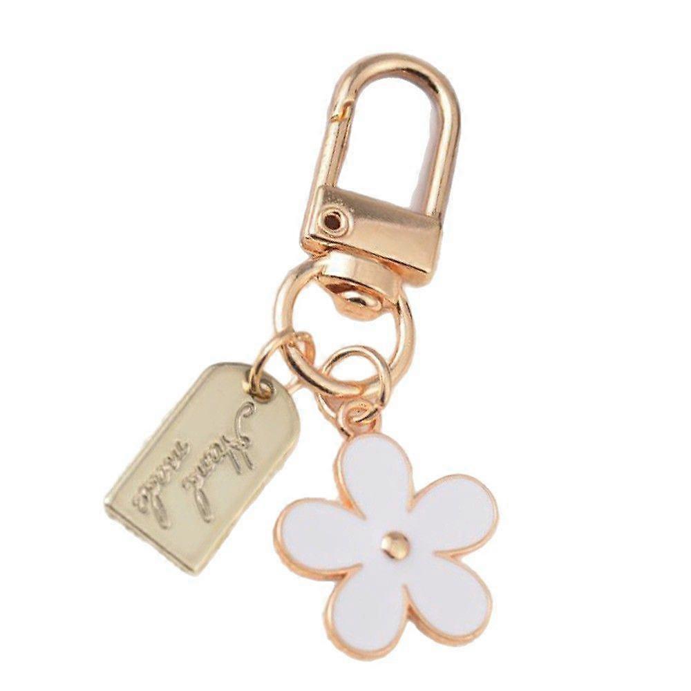 cute metal multi-color flower keychain