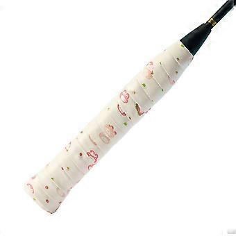 Cute Pink Floral Print Overgrip Tape – High Tack Non-Slip Racket Grip compatible with Badminton, Tennis & Fishing Rod, Sweat-Absorbing Self