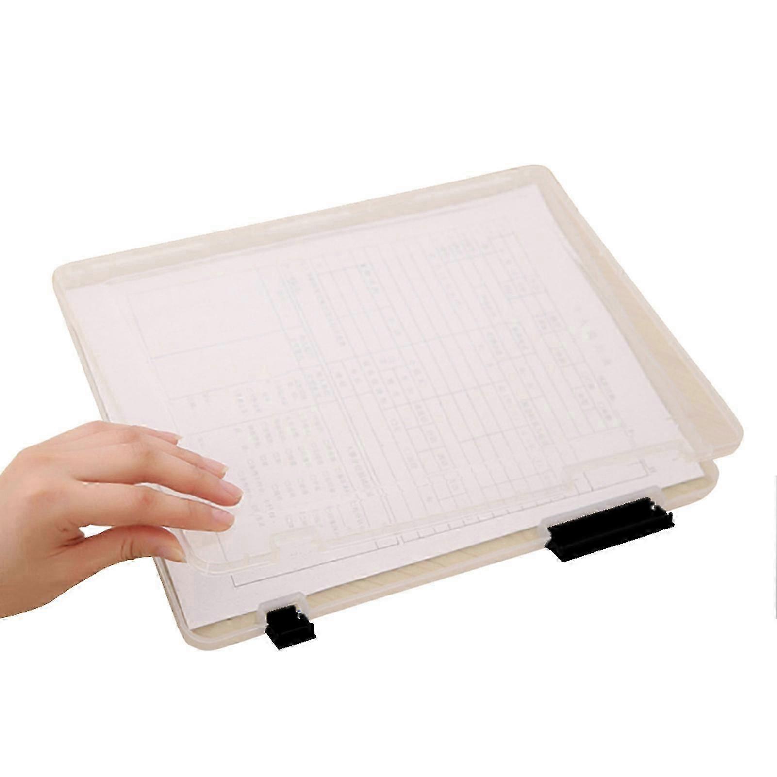 Document Box Lightweight Transparent PP Portable A4 File Box for Magazines-Yvan