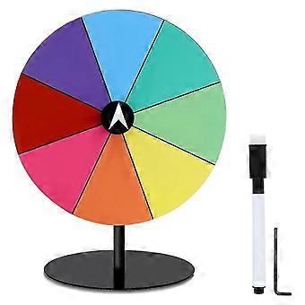 Prize Wheel Dry Erase 8 Inch Spinnings Wheel for Prizes All Metal Tabletop Roulette Wheel of Fortune for Partys Birthday