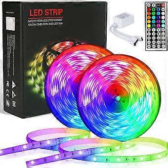 Dww-10M RGB LED-strip met muziekbediening, bestuurd door smartphone-app, 16 miljoen kleuren, lichtstrip voor huisdecoratie